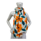 Merino Wool & Silk Orange Flower Felted Scarf