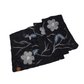 Merino Wool & Silk Gray Flower Felted Scarf