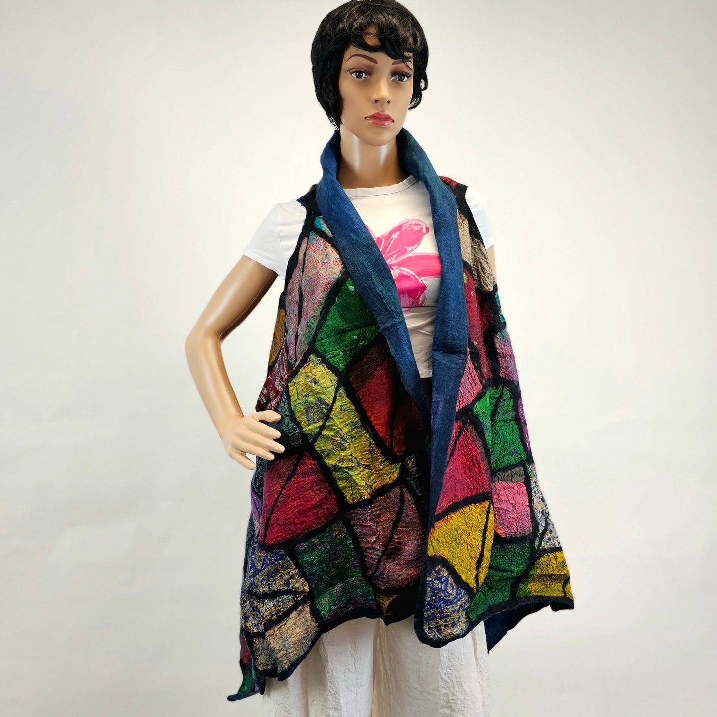 Merino Wool and Saree Reversible Sandwich Outer