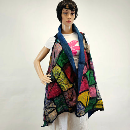 Merino Wool and Saree Reversible Sandwich Outer