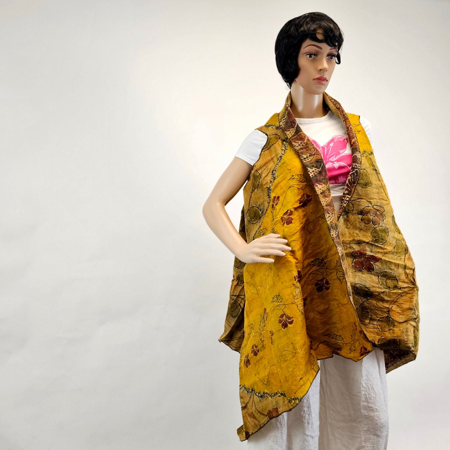Merino Wool and Saree Reversible Sandwich Outer
