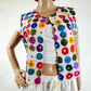 Multi Polka Dot White Ladies Vest