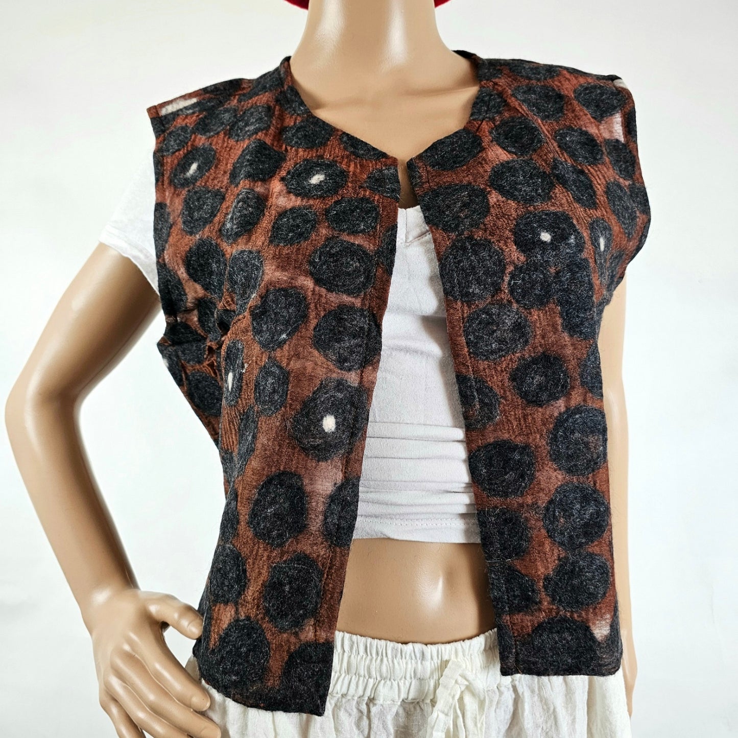 B&W Polka Dot Ladies Vest