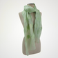 Pastel Mint Silk Felted Scarf with White Polka Dots