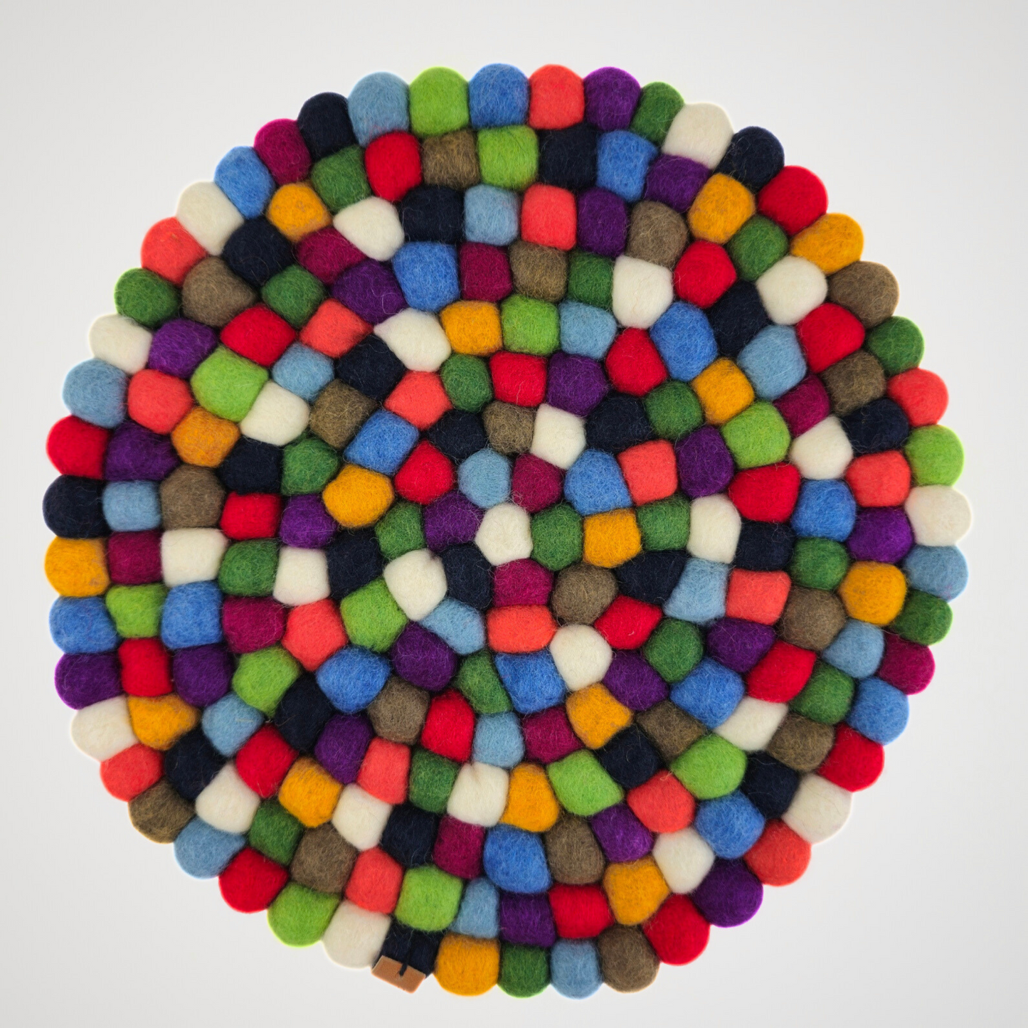 12-Inch Pom Pom Ball Round Placemat-Set Of 2Pcs.