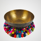 14-Inch Pom Pom Ball Round Placemat-Set Of 2Pcs.