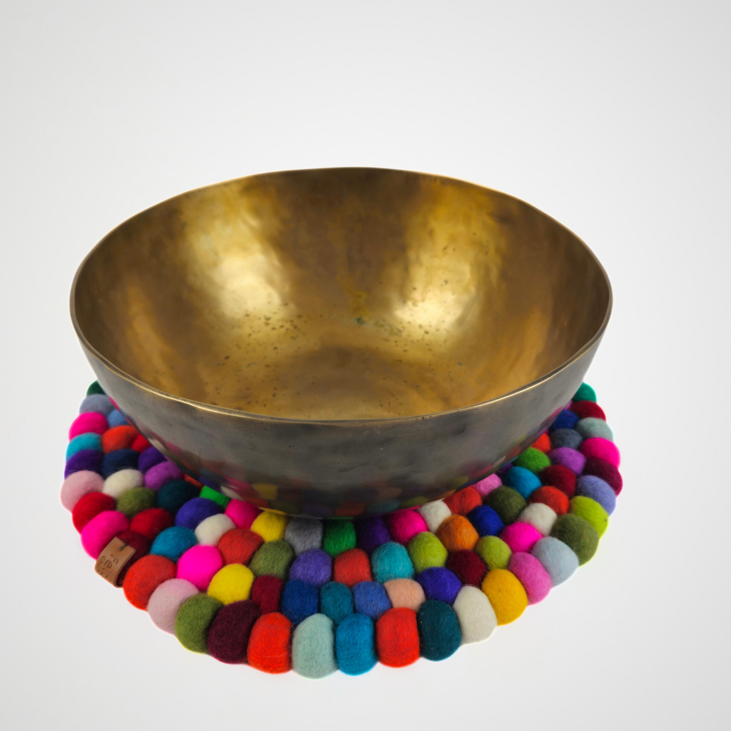 14-Inch Pom Pom Ball Round Placemat-Set Of 2Pcs.