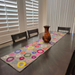 Artisan Multi Circle Felted Table Runner-14IN Wide