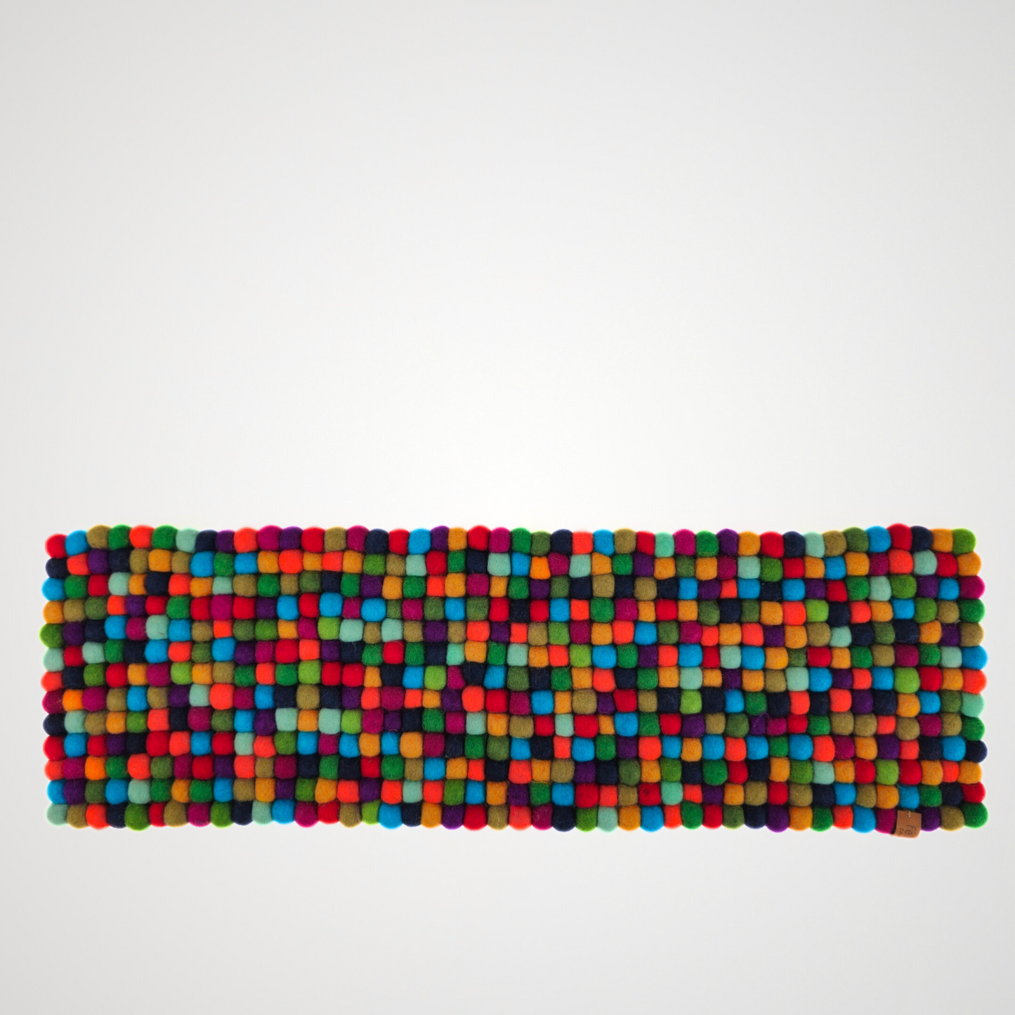 Artisan Multi Small Felted Ball Table Runner