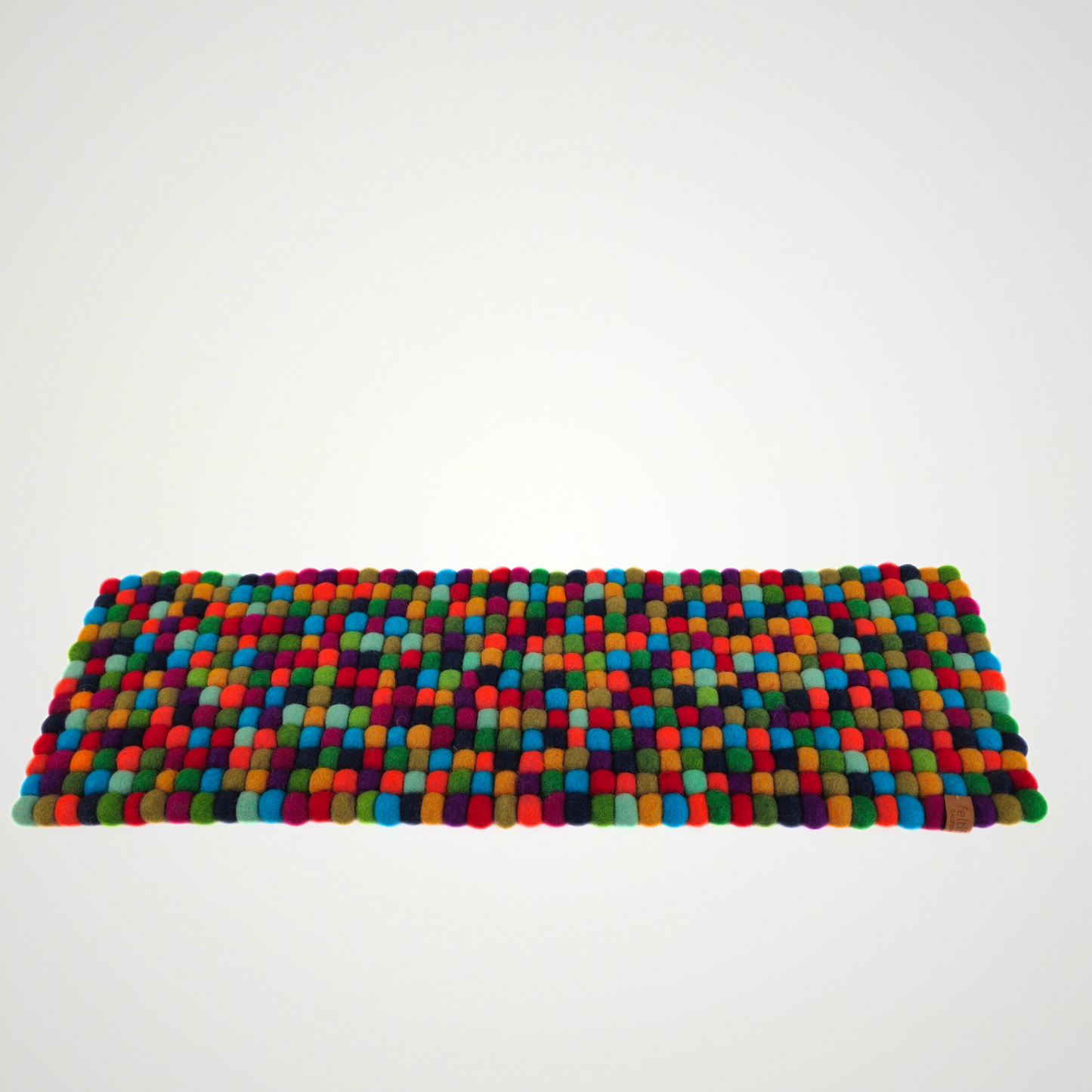 Artisan Multi Small Felted Ball Table Runner