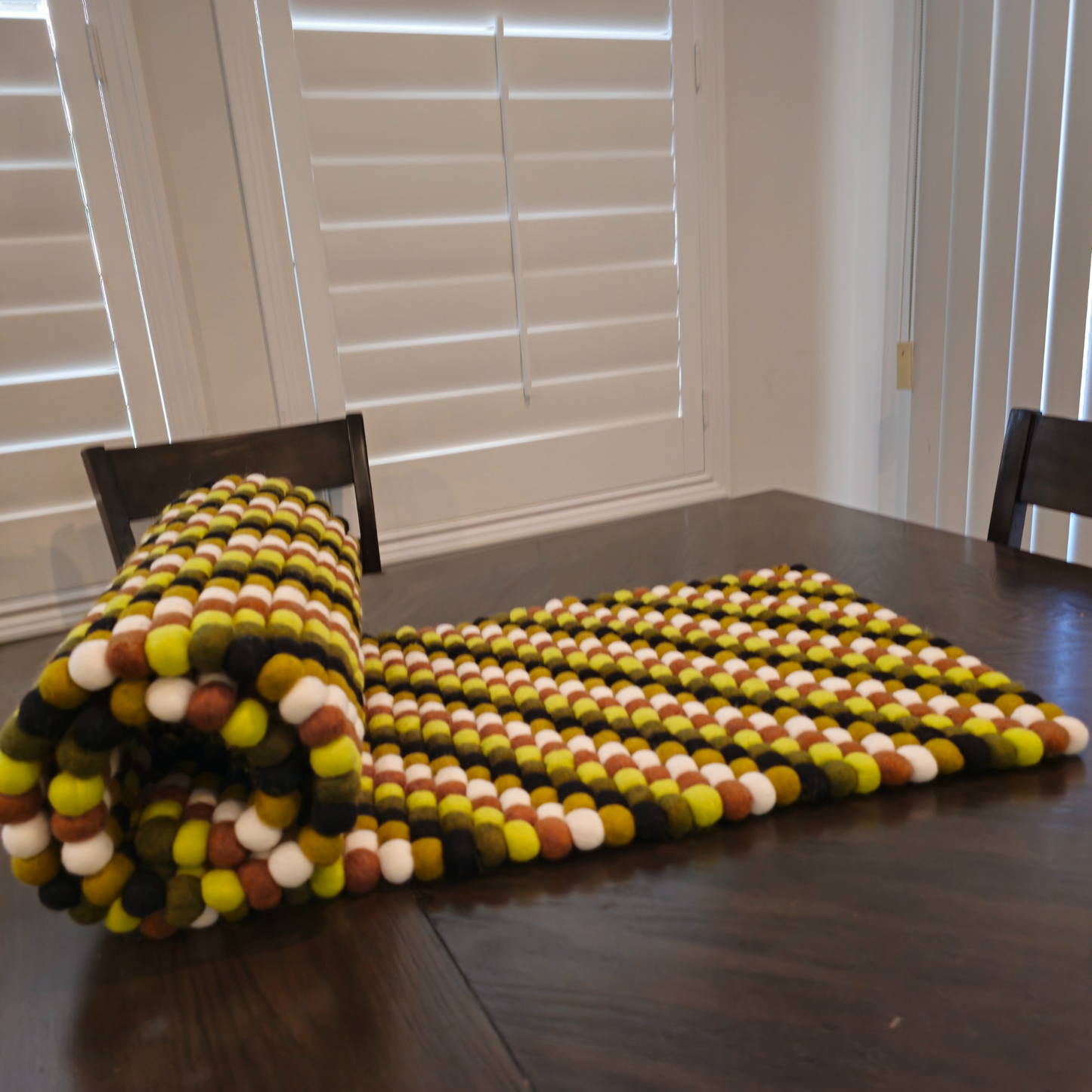Artisan Ball Felted Table Runner
