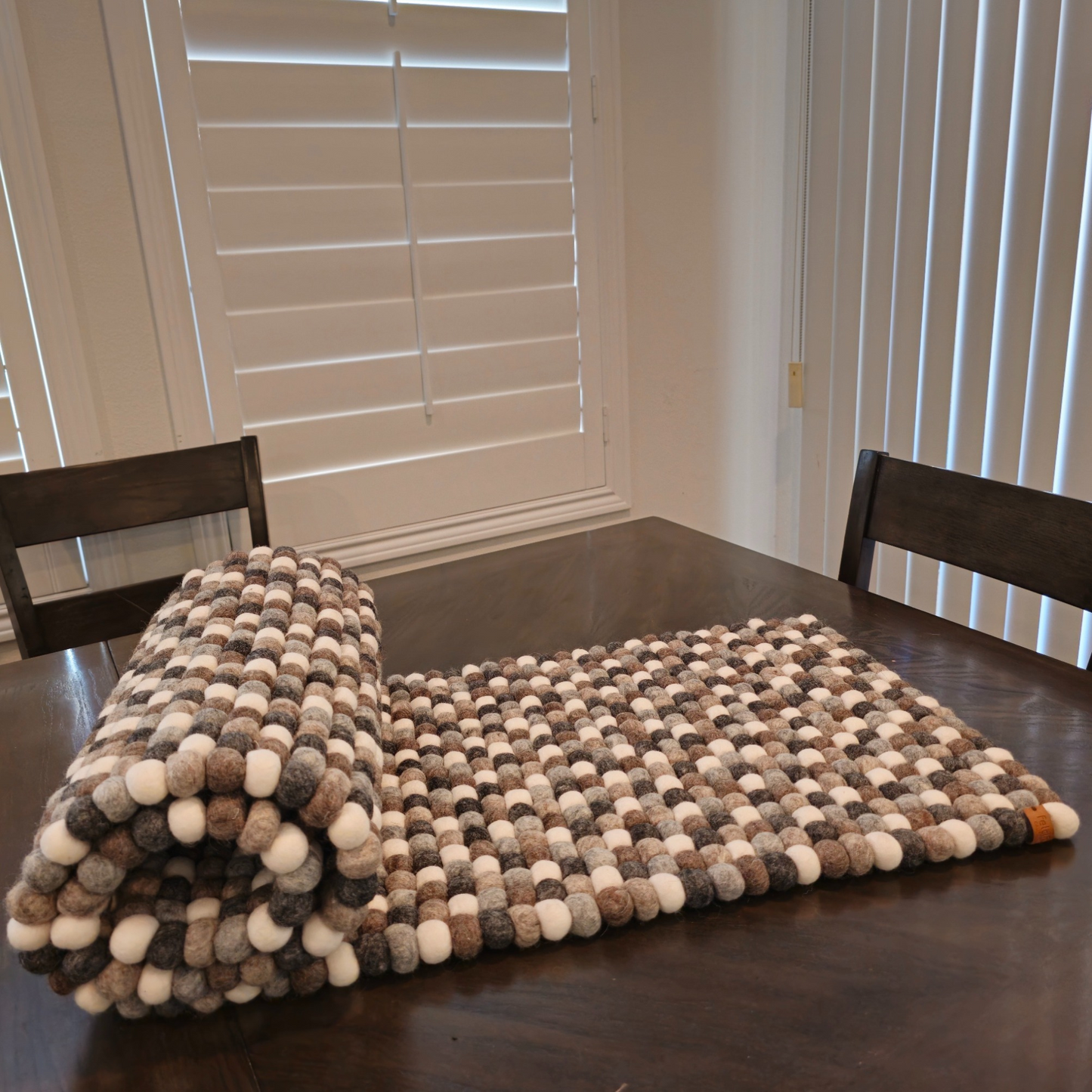 Artisan Ball Felted Table Runner