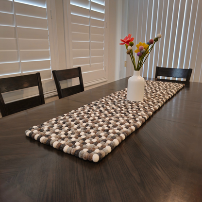 Artisan Ball Felted Table Runner
