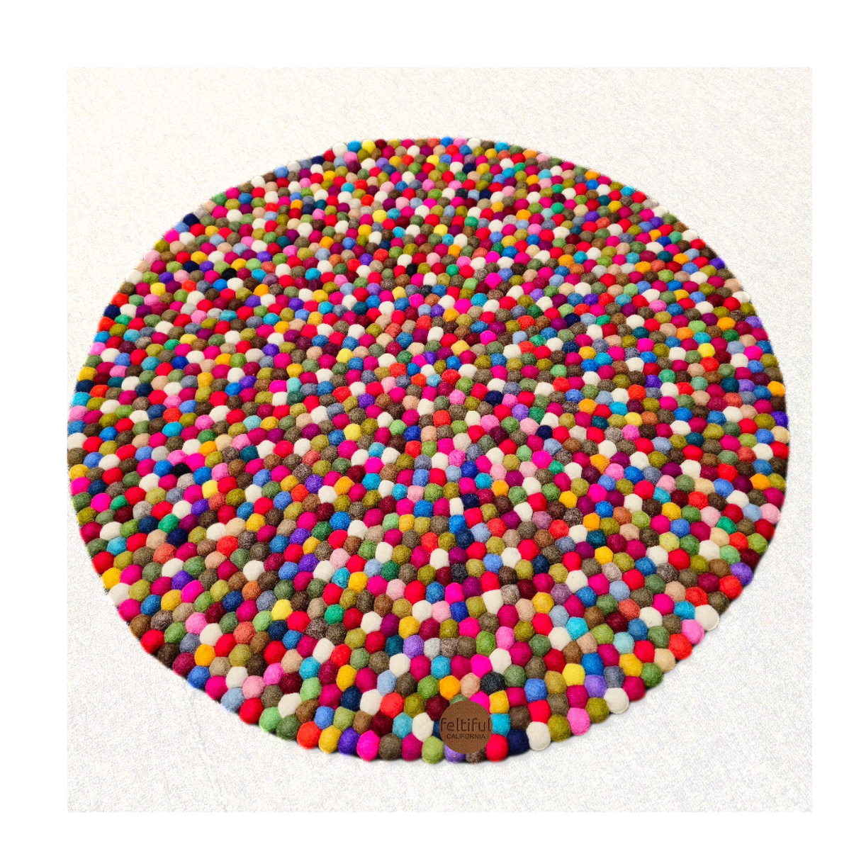 Multi-Colors Felt Round Rug for Home Décor – Feltiful