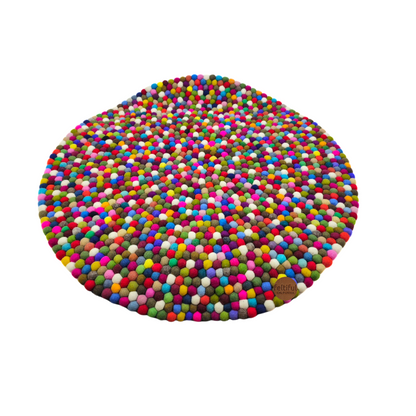 Multi-Colors Felt Round Rug for Home Décor