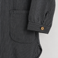 RT818 black pinstripe cotton high-low tunic shirt – cuff pocket