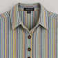 RT819 multicolor stripe cotton high-low tunic shirt – collar buttons