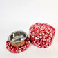 Red Marble Pom Pom Felted Ball Trivet-Set Of 2Pcs.