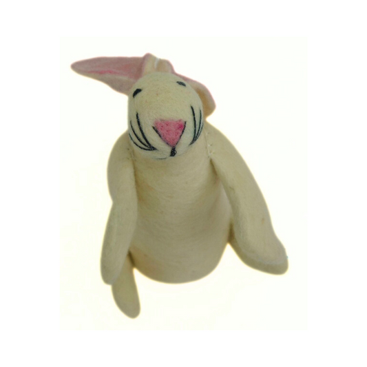 Hand Felted White Bunny