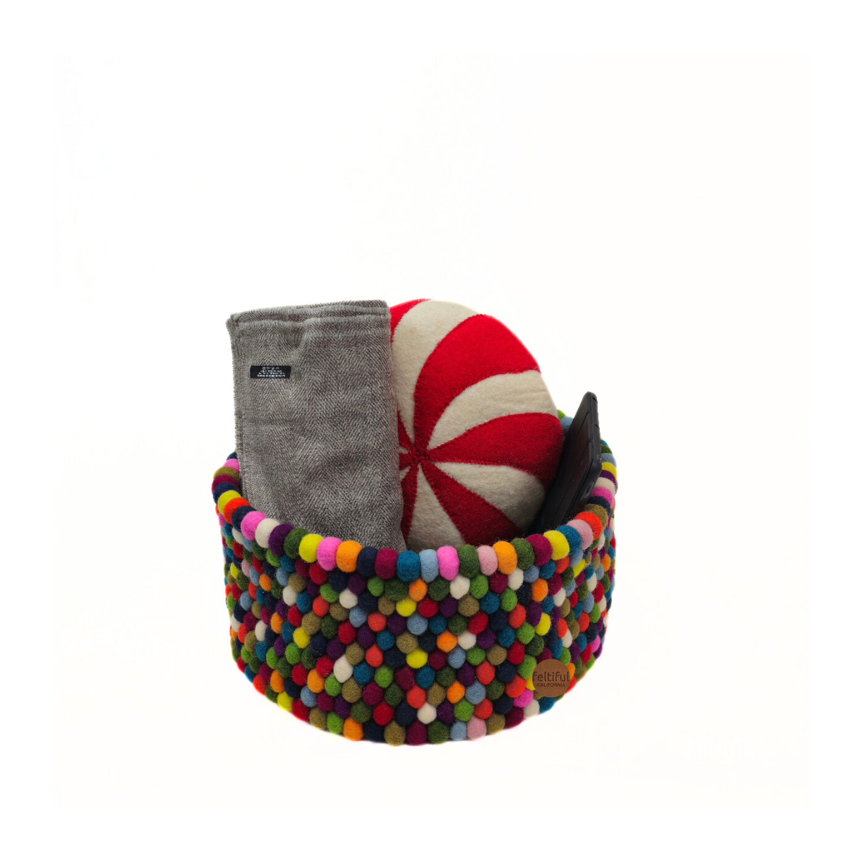 Felt Ball Pom Pom Basket