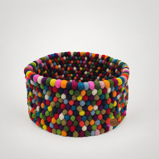 Feltiful handmade product on a soft gray background