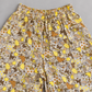 Beige and yellow mushroom print cotton palazzo trousers – Elastic waistband detail