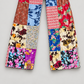 Full-length patchwork overall legs and hem detail