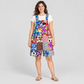 Floral patchwork cotton short overalls, generated model styling view