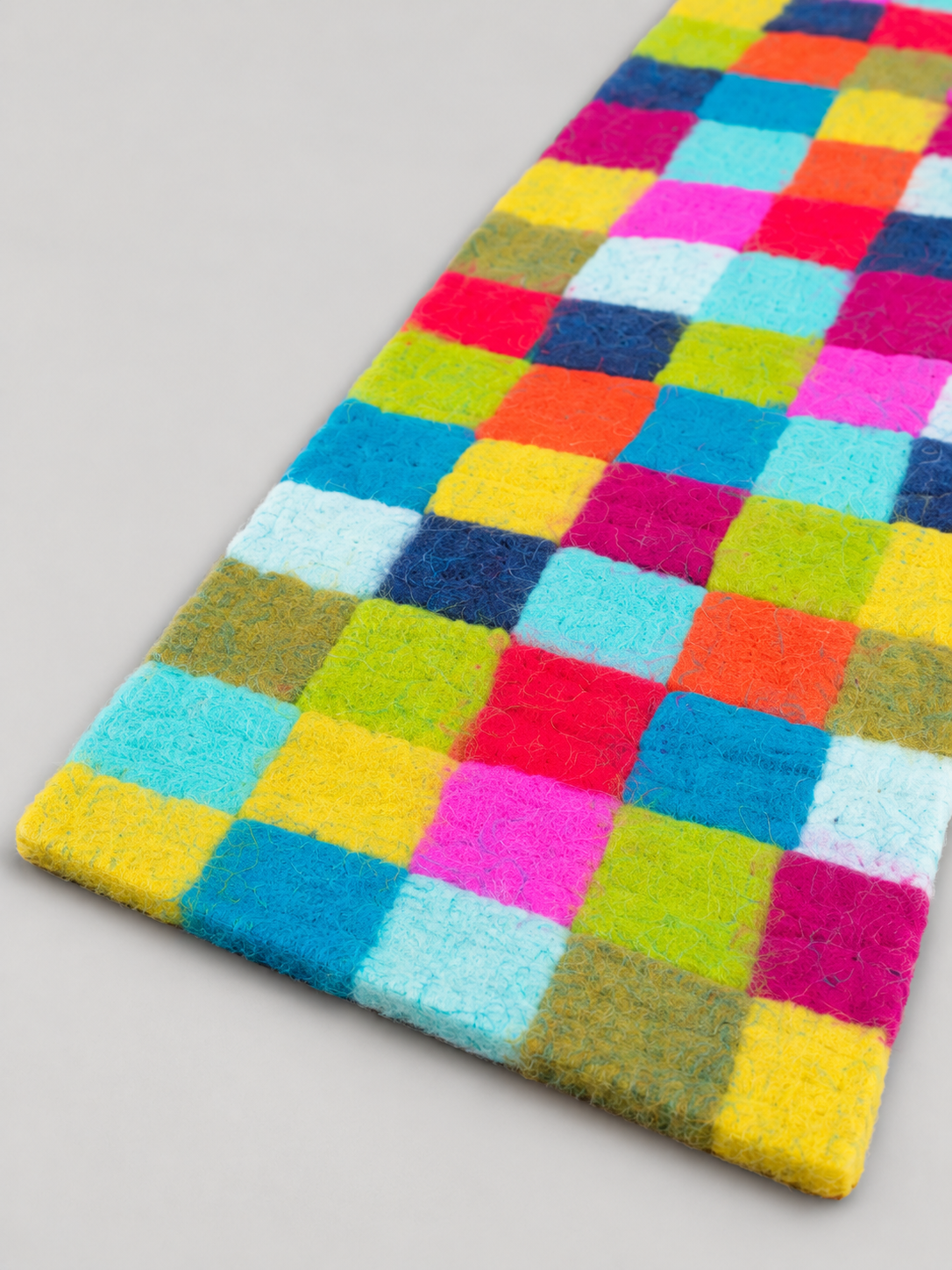 Sheep wool felt texture and edge detail