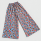 Gray & Red mushroom print cotton palazzo trousers – angle view