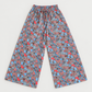 Gray & Red mushroom print cotton palazzo trousers – front view