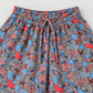 Gray & Red mushroom print cotton palazzo trousers – waist view