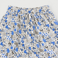 White & Blue mushroom print cotton palazzo trousers – waist view