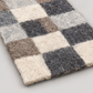 Natural sheep wool fibers and felt edge detail