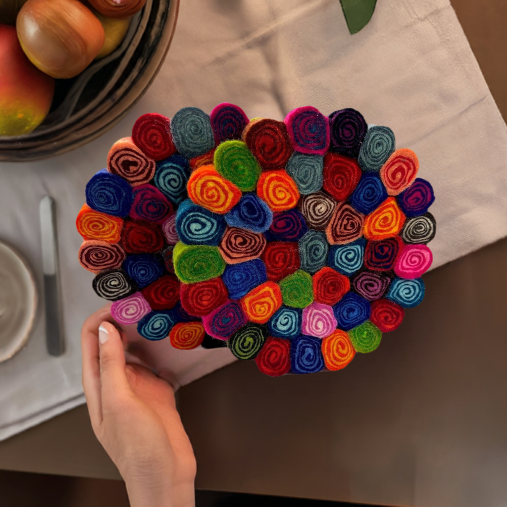 Felted Wool CandyCut Trivet