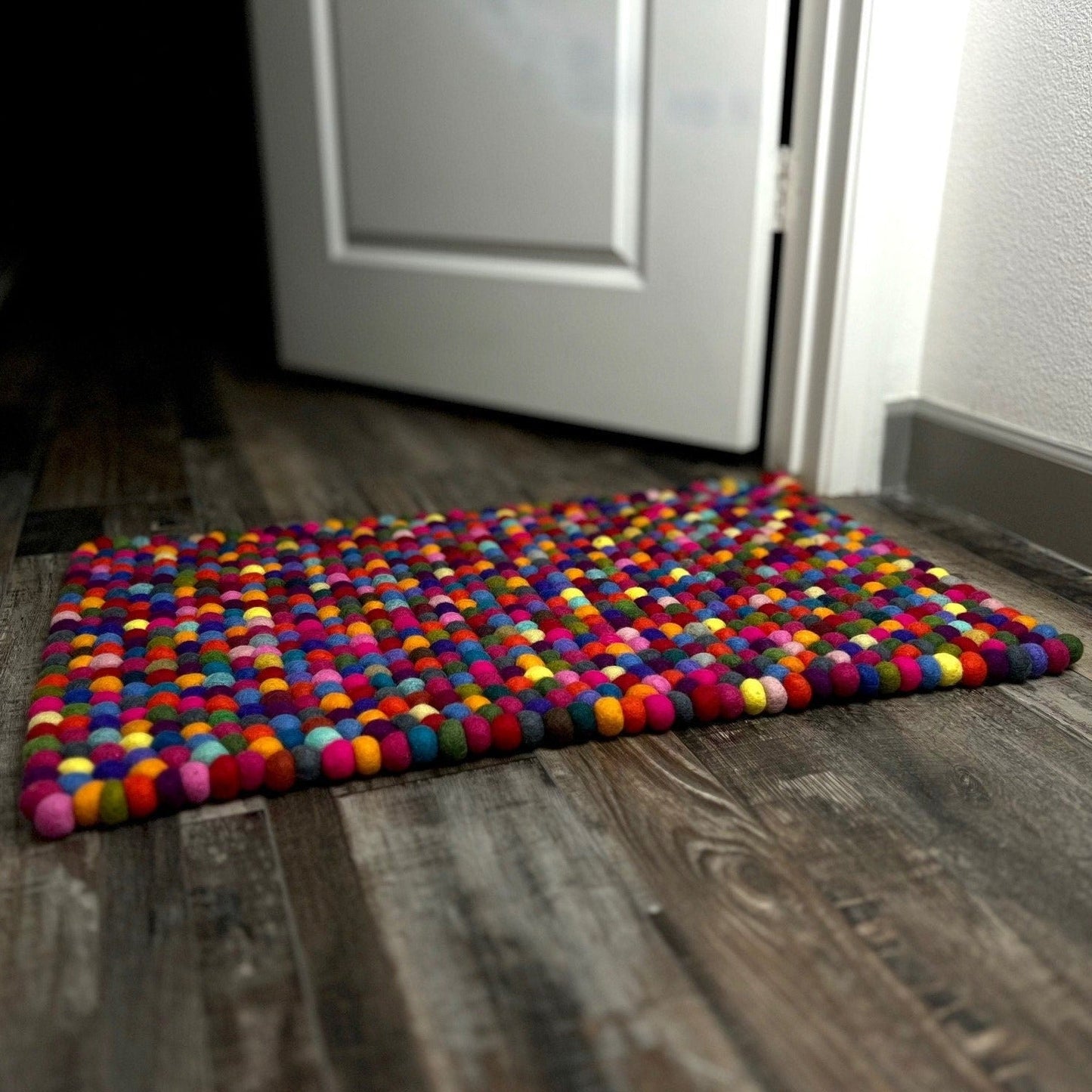 Décor Durable Felt Ball Door Mat