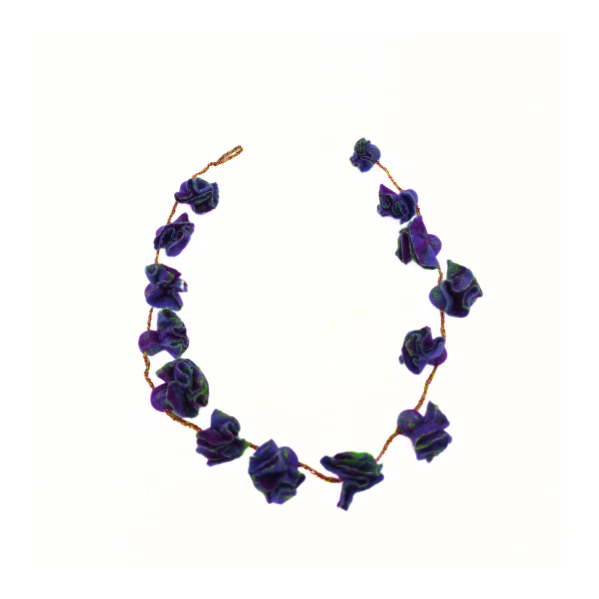 Merino & Silk Flowers Necklace