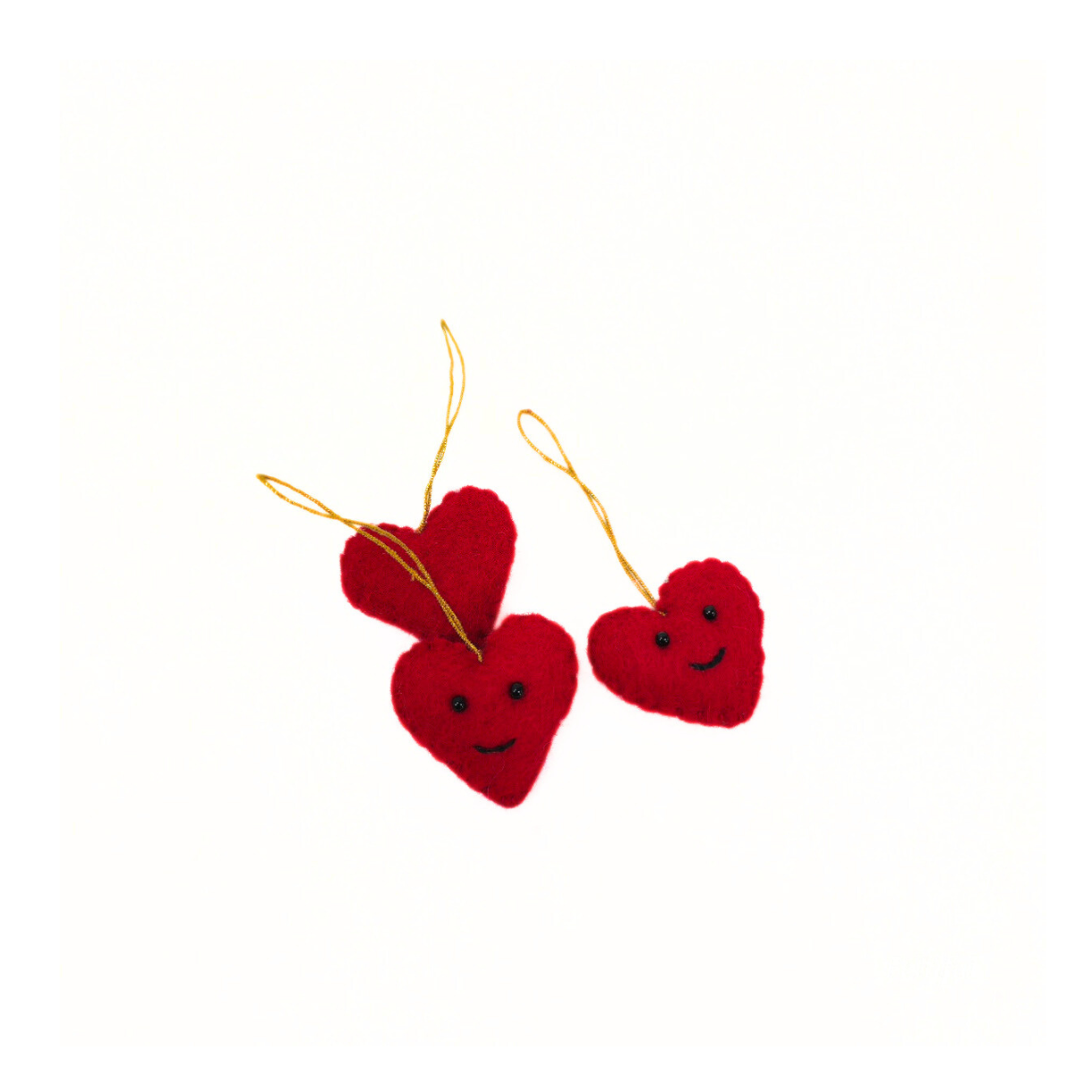 Decorate Felt Heart Ornaments