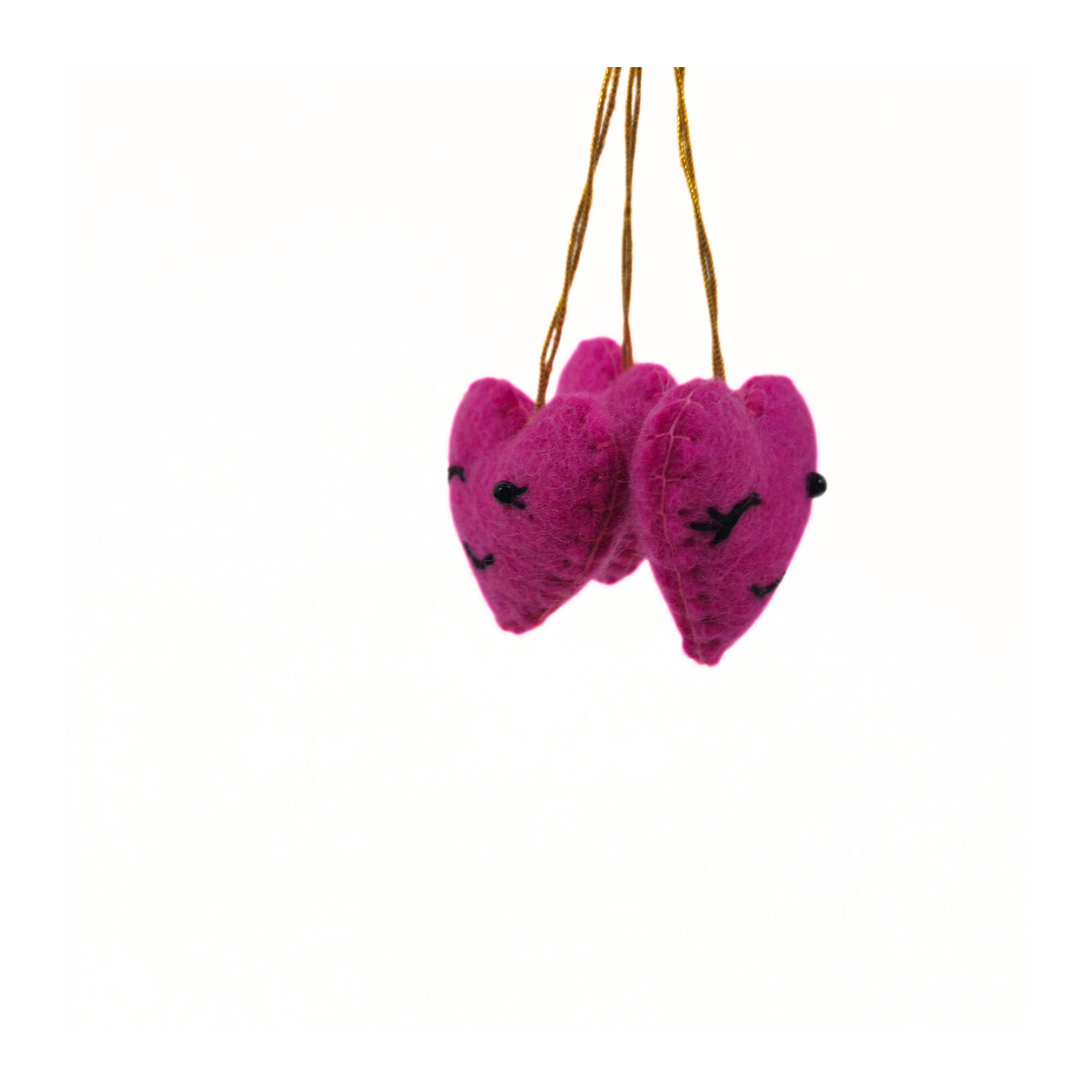 Decorate Felt Heart Ornaments