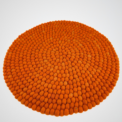 15.5-Inch Pom Pom Small Ball Round Placemat-Set Of 2Pcs.