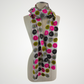 Polka Dotted Merino Wool Felted Scarf