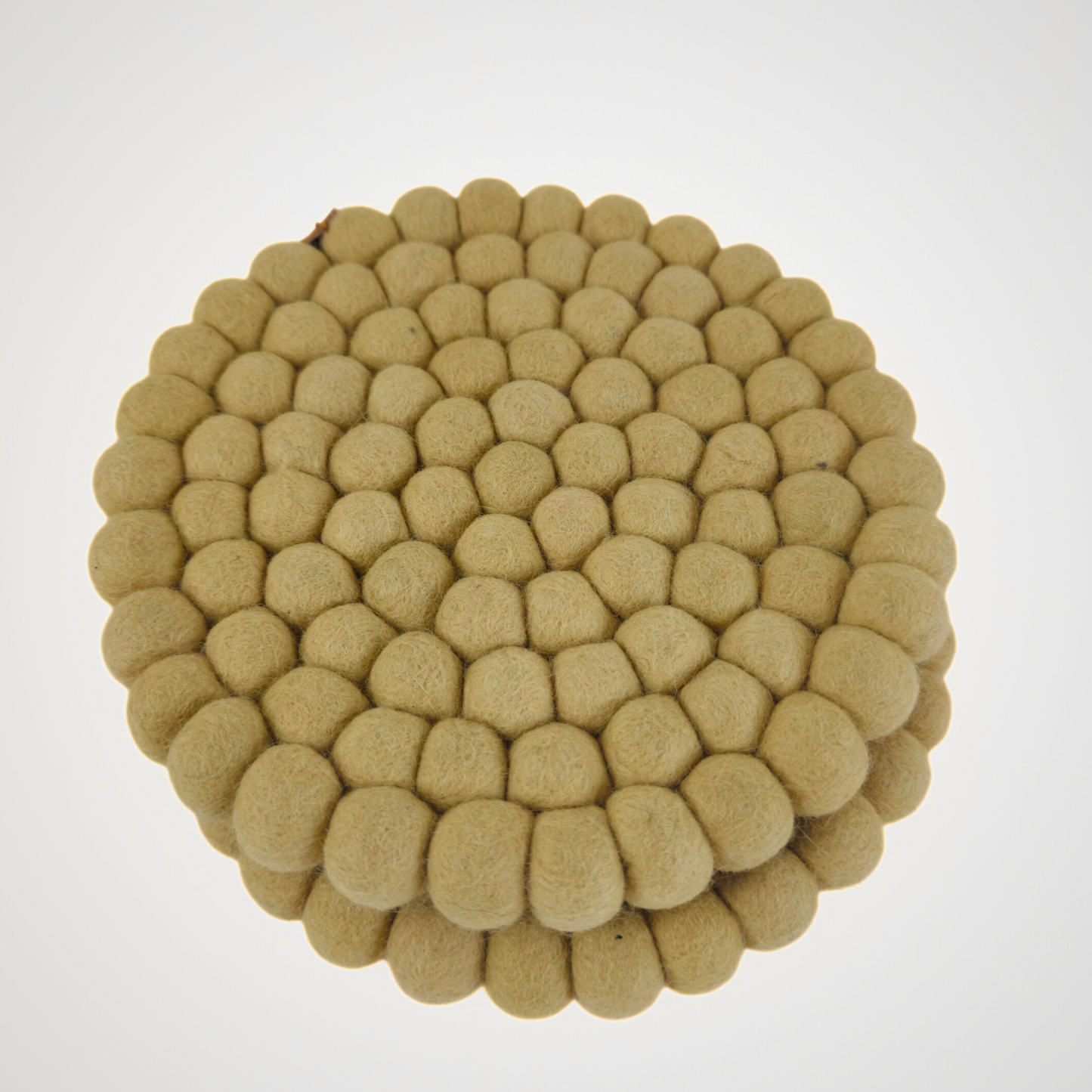 Pom Pom Felted Ball Trivet-Set Of 2Pcs.