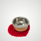 Red Heart Pom Pom Felted Ball Trivet-Set Of 2Pcs.