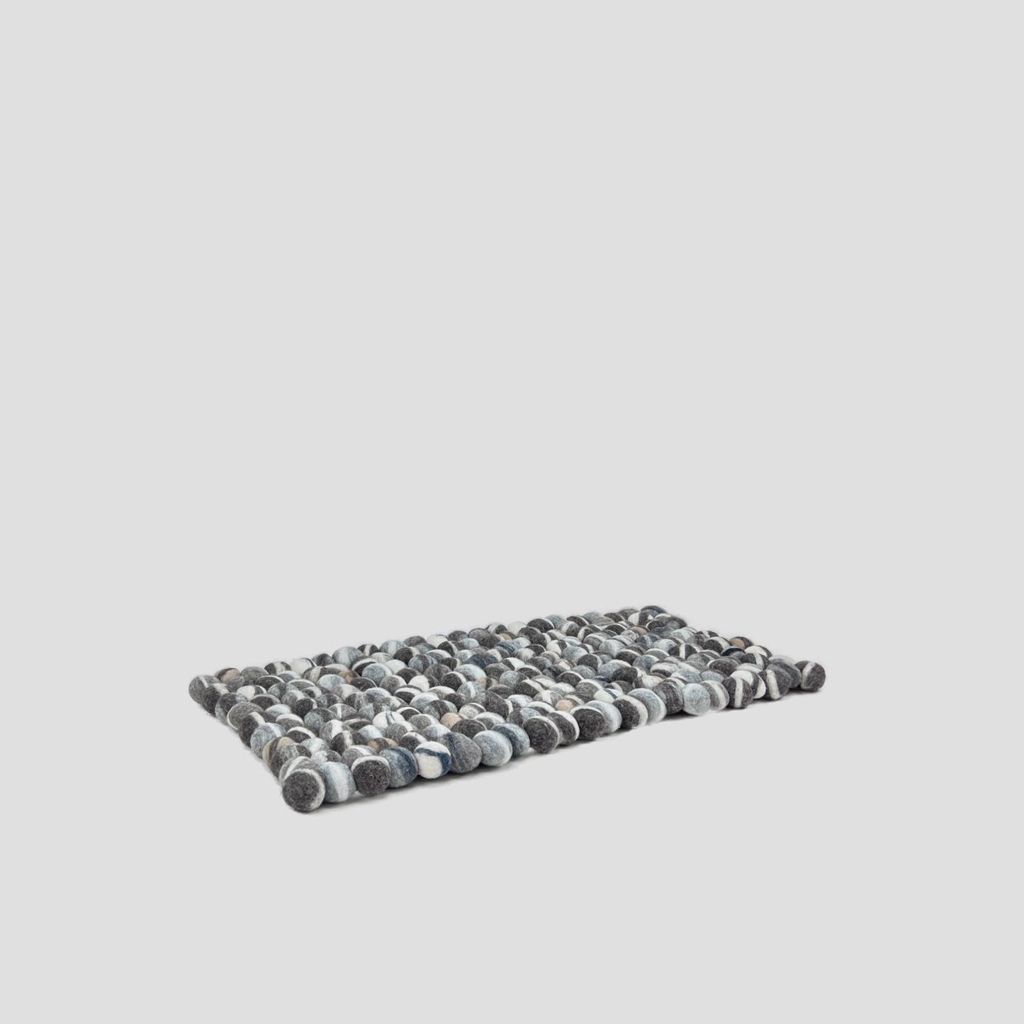 Stone Design Felt Ball Door Mat, Bed Mat, Bathroom Mat, Rug