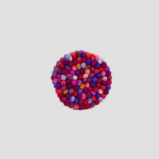Round - Purple Tie Dye Trivet, Durable, Potholder 8x8x1