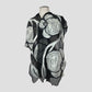 White Big Flower Merino Wool Felt Scarf