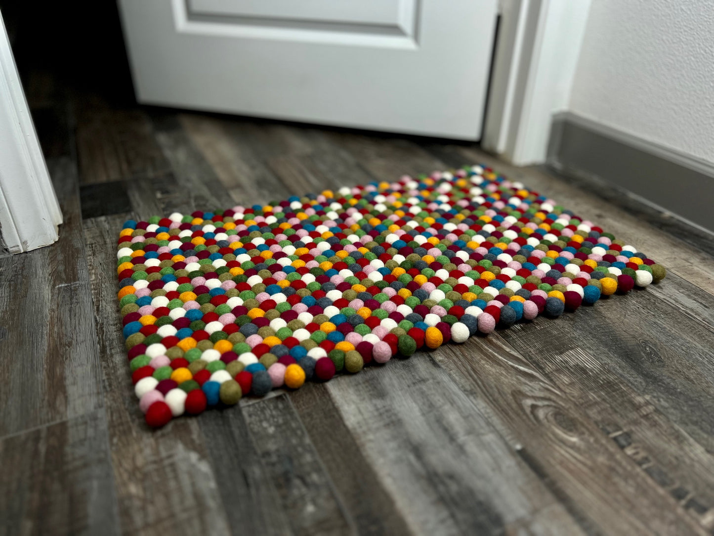 Décor Durable Felt Ball Door Mat