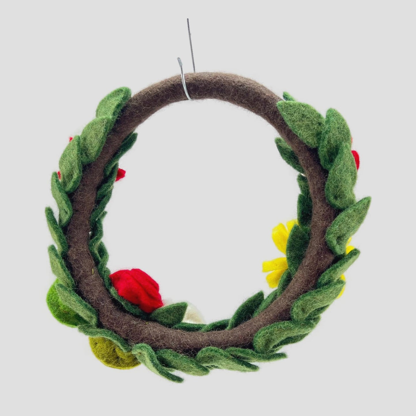 Door Hanging Felt Wreath 11 Inches