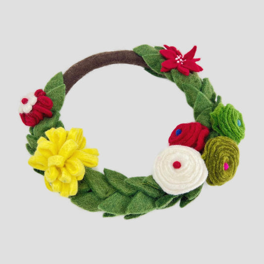 Door Hanging Felt Wreath 11 Inches