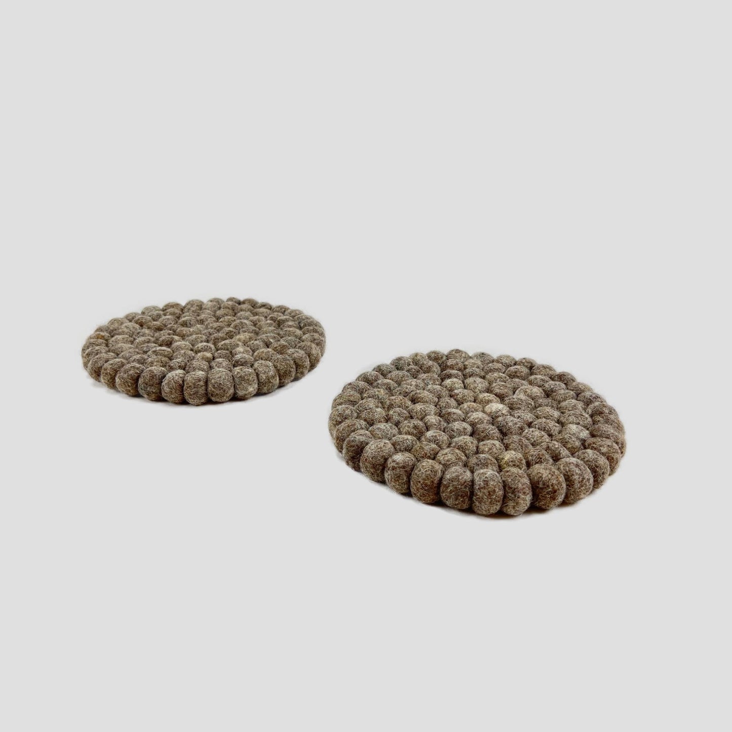 Chocolate Brown Felt Round Trivet